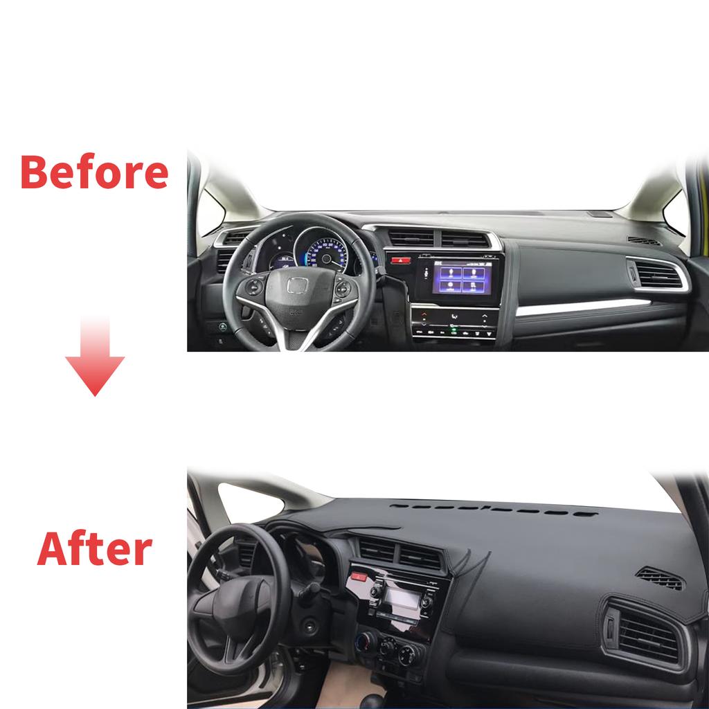 fit for Honda Fit Jazz 2013 2014 2015-2019 GK5 Dashmat Dashboard Cover Pad DashMat Sunshade Protective Carpet Car Accessories