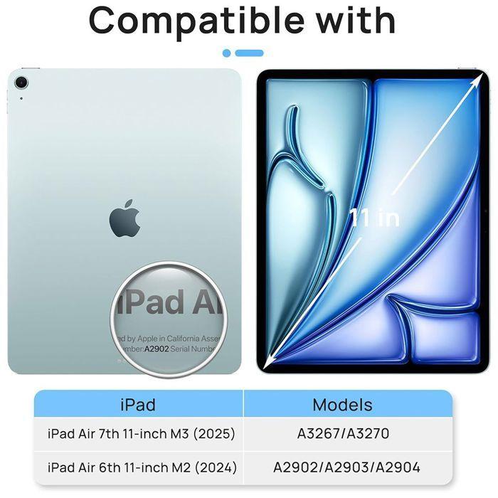 Coque + Verre Trempé - BOOLING - iPad Air 11" M2/M3 2024/2025 - Protection Rotatif - Orange