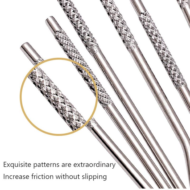 Stainless Steel Oral Cleaning Tooth Flossing Toothpick Set Portable Toothpick Floss Teeth Cleaner with Storage Tube