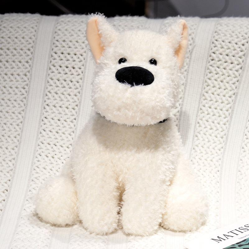 Couple Puppy Dog Doll Plush Toy Little White Dog West Highland Doll Children Companionship Soothing Rag Doll