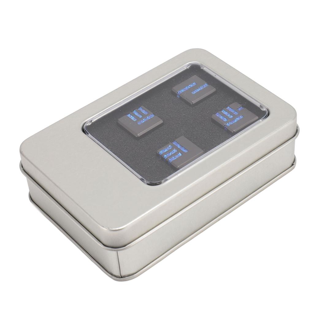 Набор из 6 металлических игральных костей из цельного цинкового сплава для ролевых игр с ящиком для хранения