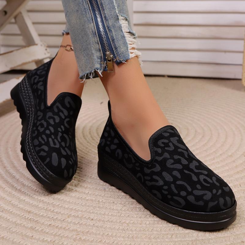 Modne Leopardowe Damskie Buty Płaskie Modne Platformy Codzienne Wygodne Sportowe Trampki Jesień 2025 Nowe Trendy Buty Do Biegania Zapatos Mujer