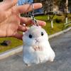 Lovely Hamster Cartoon Plush Toy for Kids Keychain Hamster Cartoon Furry Soft Charm Stuffed Hamster Toy