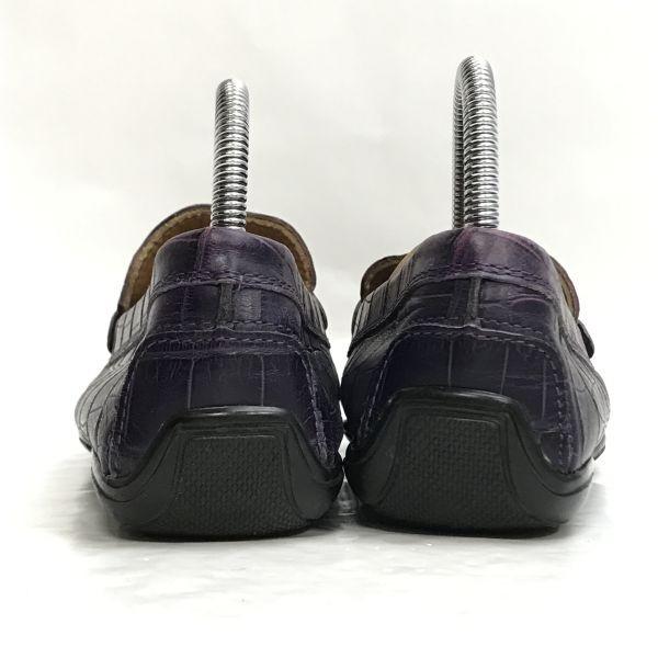 STOKTON bit loafer moccasin 36 22.5-23 purple Italy(USED)