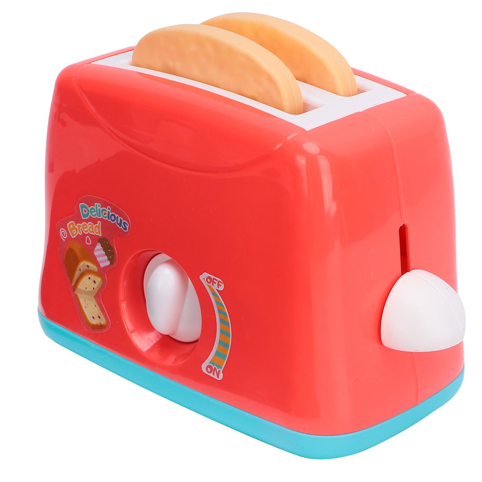 PopUp Toaster Play Toy Kitchen Bread Maker Model Toy Pretend Food Playset for Kids