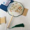 New Style Ancient-Style Semi-Transparent Round Fan for Dance, Hanfu Traditional Round Fan, Retro Classical Dance Chinese-Style Fan