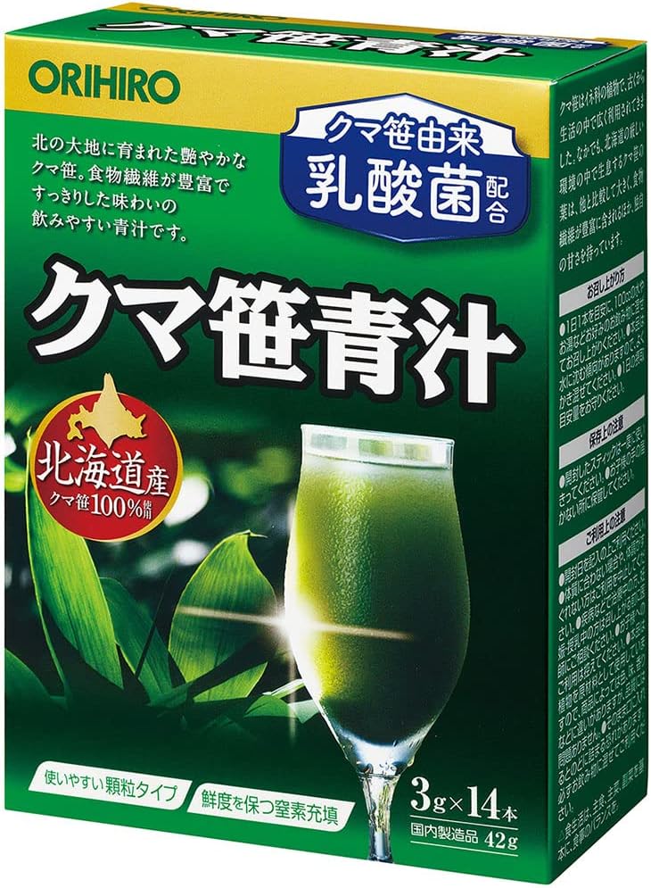 

ORIHIRO Kumazasa Aojiru 3g×14 Sticks Hokkaido Kumazasa Lactic Acid Bacteria Isomaltodextrin s1926