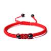 Rood Zwart Geweven Armband China Vajra Knoop Polsbandjes Mode Verstelbaar Koppel Armbanden Voor Mannen Vrouwen Geluks Sieraden Cadeau