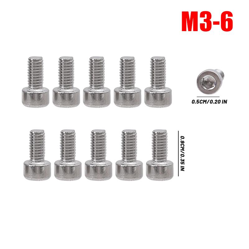 

100/10x Stainless Steel Hex Socket Screws Threaded Hexagon Head Cap Screws Bolts Furniture Boat Marine Hardware Fasteners Tool 10PCS