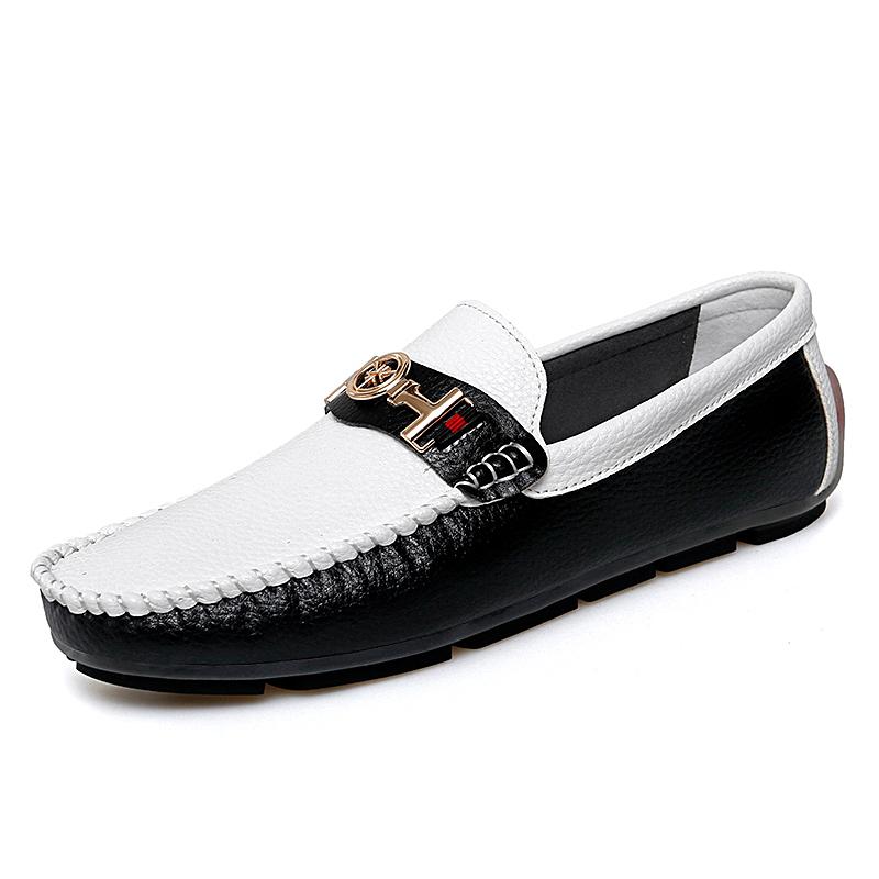 Fashion Comfy Leather Mens Casual Shoes Stylish Soft Men Loafers Elegantes Moccasins Breathable Slip on Male Boat Shoes New Dress Flats