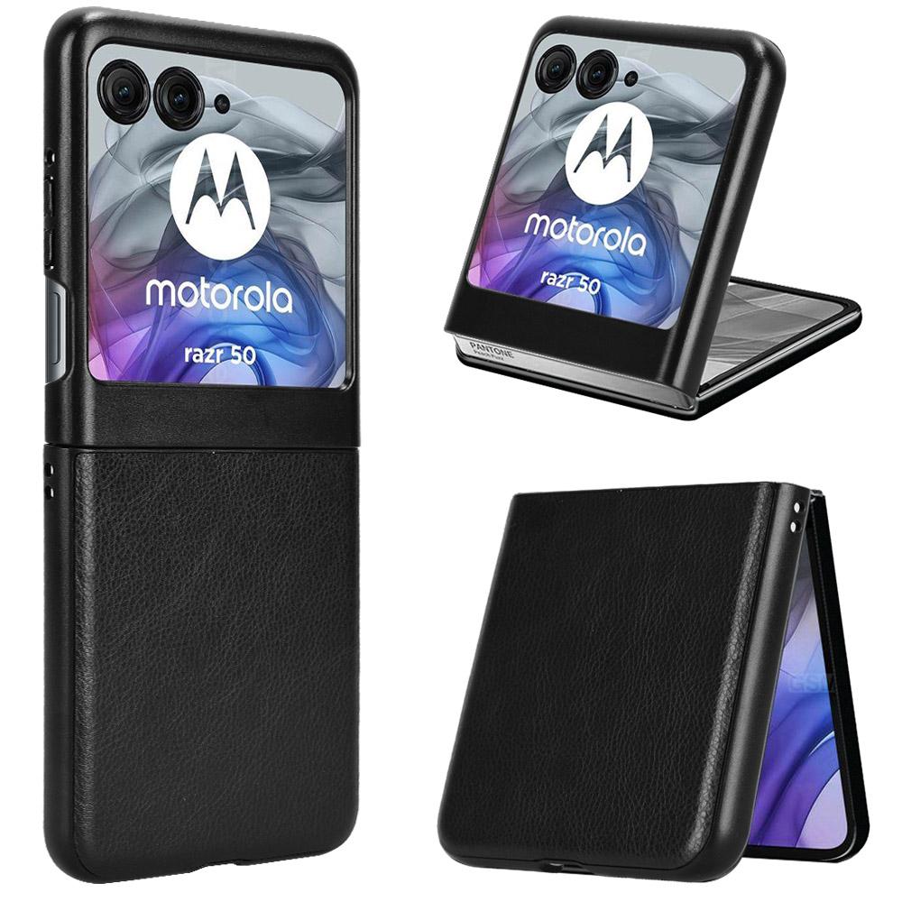 For Motorola Razr 60 Case Litchi Texture PU Leather+PC Phone Cover
