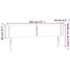 3123112 vidaXL LED Headboard Black 183x16x78-88 Cm Fabric