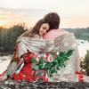 Christmas Checkered Pattern Printed Blanket for Bed Travel Camping Living Room Office Conditioning Blanket for All Seasons Gifts