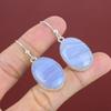 Blue Lace Agate Earrings 925 Sterling Silver Earrings Genuine Gemstone Earring Handmade Jewelry Earring For Mom Unique Earring Gifts For Her