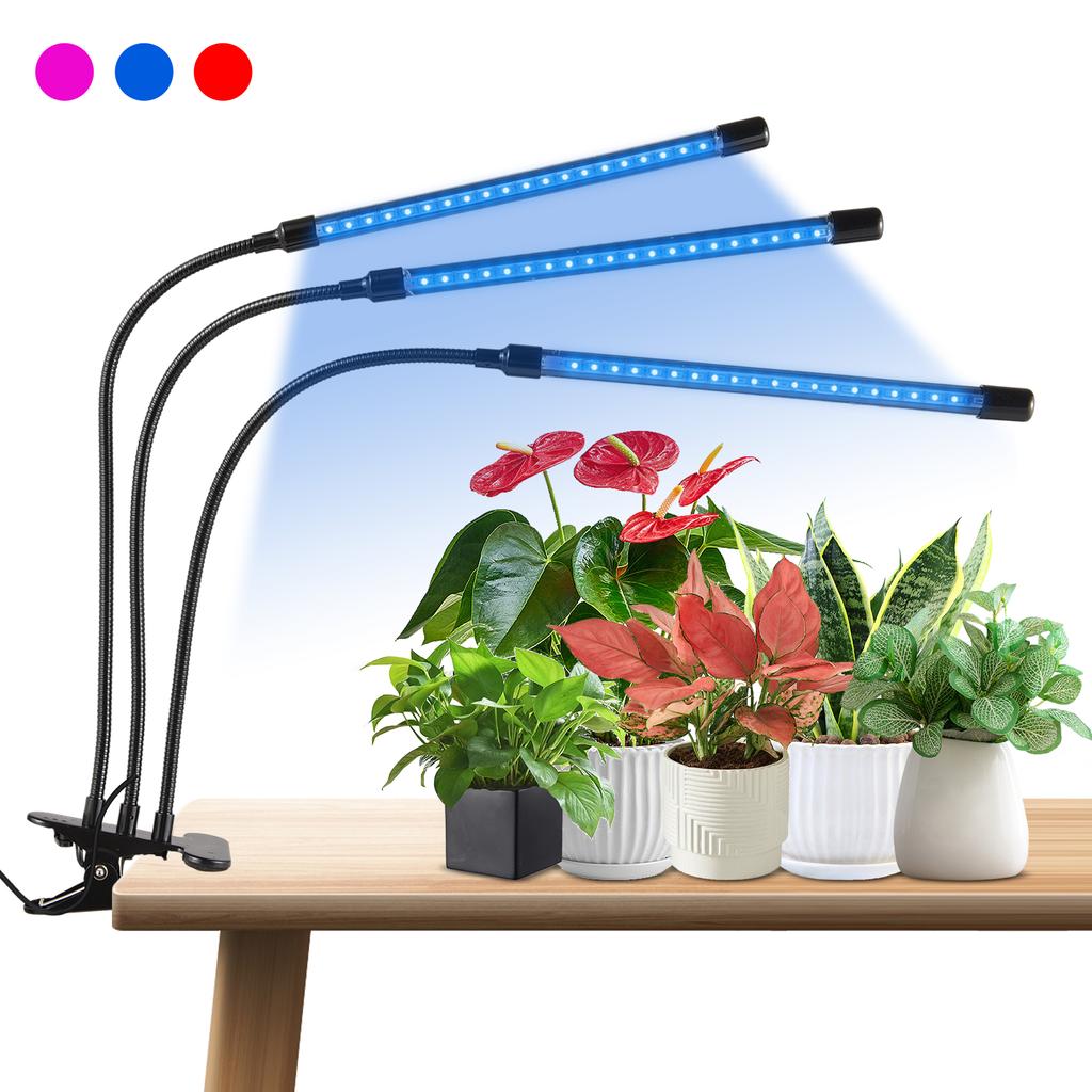 LED Grow Lights with Full Spectrum Clip Plant Growing Lamp with Red Blue LED for Indoor Plants