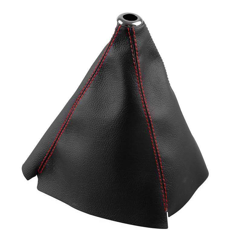 Leather Short Shifter AT MT Shift Knob Shifter Gear Knob Boot Cover For Ford Galaxy Mondeo 3 4 S max C max Honda