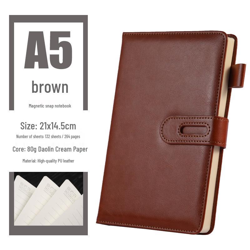 High-Quality A5 Leather Business Loose-Leaf Journal