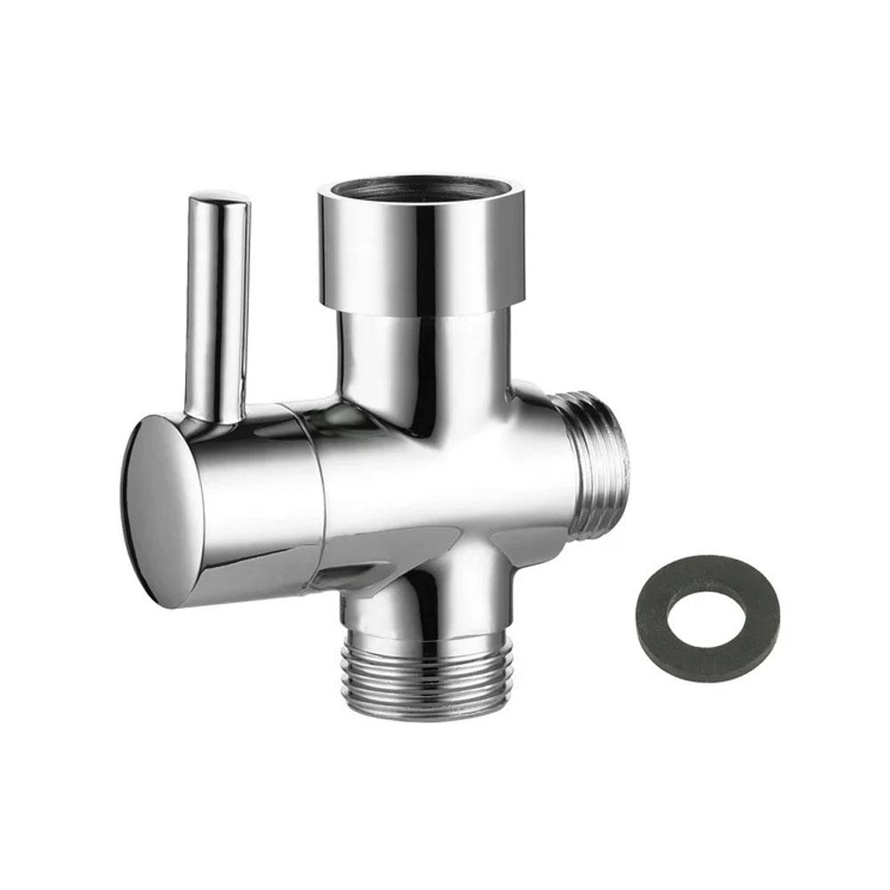 Robinet comutator cu 3 căi Adaptor supapă 1/2 Duș de baie Duză de duș Robinet de duș Duș Splitter Abatator de pulverizare Supapă de apă Conve V1L6