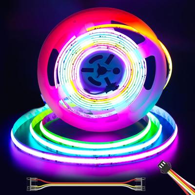 5M/3M WS2811 RGB IC COB adressierbare LED-Streifenlichter, DC12V, 576LEDs/m, Traumfarbe, flexible TV-Hintergrundbeleuchtung, Zimmer- und Partydekoration