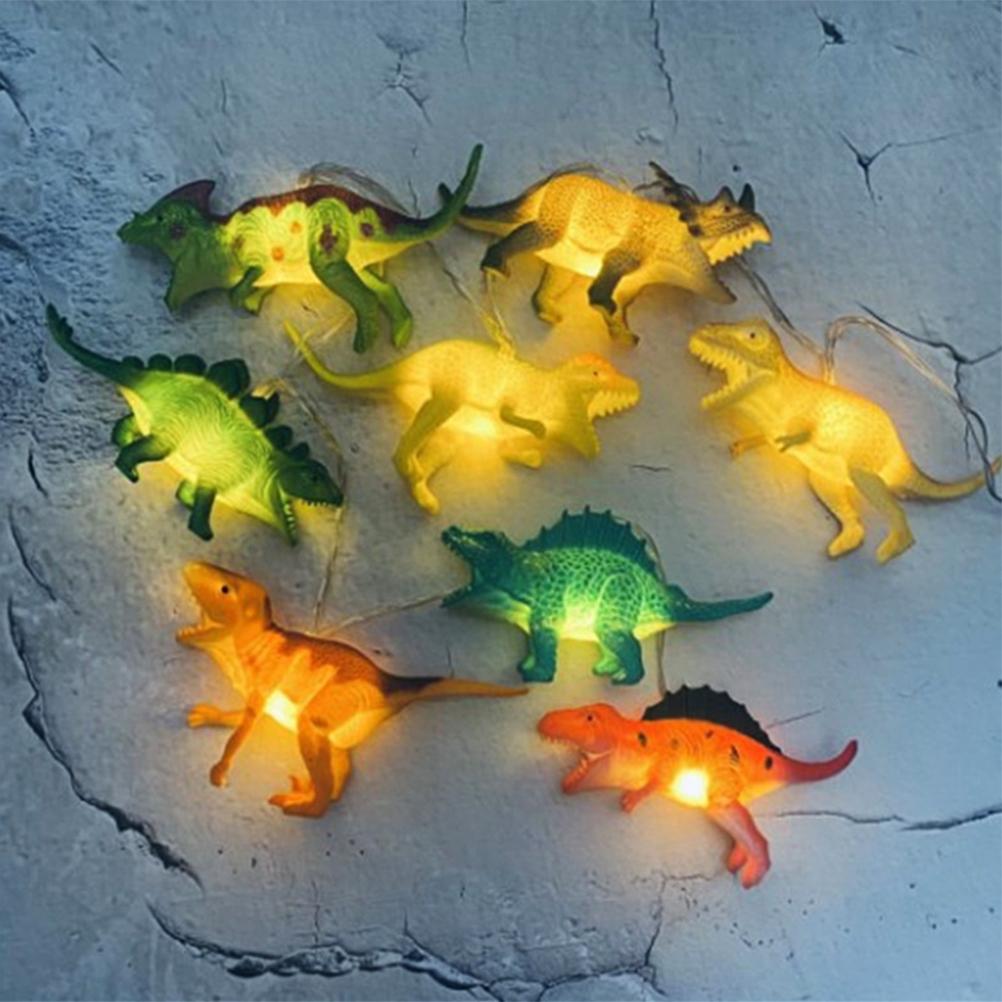 1 set of 10 LED dinosaur string lights for children s rooms, cartoon decorations, Christmas festive atmosphere lights