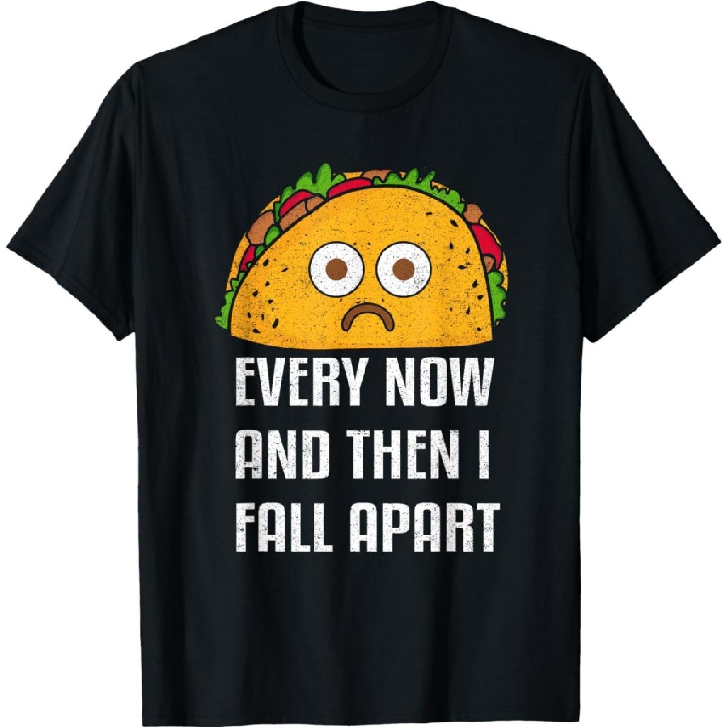 Иногда я разваливаюсь. Забавная футболка с дизайном для Тако Вторника(1) XXXXXL чёрный
