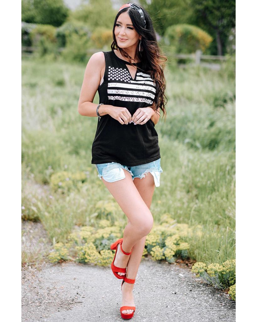 Azura Exchange American Flag Print Tank Top