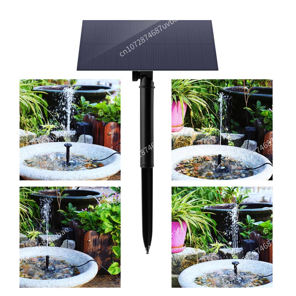 5W 5V Solar Panel Water Pump Garden Decoration with Stake Solar Panel Fountain Watering System Energy Saving Kits for Fish Tank
