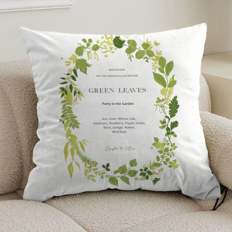 Small Fresh Pastoral Floral Pillow Cover Sofa Living Room Cushion Cover Bedside Square Pillowcase Removable and Washable