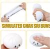 New Colorful Dumpling Squishes Stress Toys Simulation Food Squishies Bun with Steamer Squeeze Dough Ball