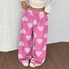 Women's Casual And Fashionable Printed Elastic Waist Loose Wide Leg Pants