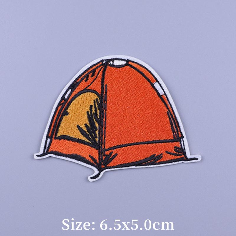 Adventure Camping Thermoadhesive Patches On Clothes DIY Mountain Beach Iron-on Patch For Clothing Travel Sunglasses Appliques