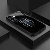 Spider pattern black glass phone case suitable for Samsung Galaxy S26 S25 S24 S23 S22 S20 FE/Ultra/Plus anti fall back cover