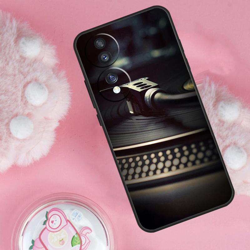 Vinyl DJ Record Art Case For Honor 70 90 50 Lite X9c X8a X8b X9b X9a X8 X9 Honor 200 Lite Magic 5 6 7 Pro Cover