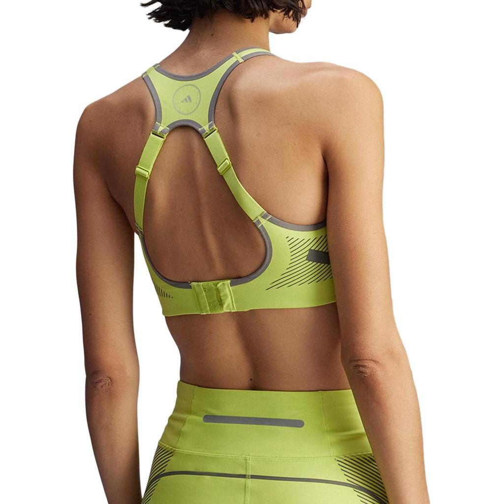 Adidas Color Block Round Neck Sports Bra Women Sports Bra Fluorescent-Green JJ0140