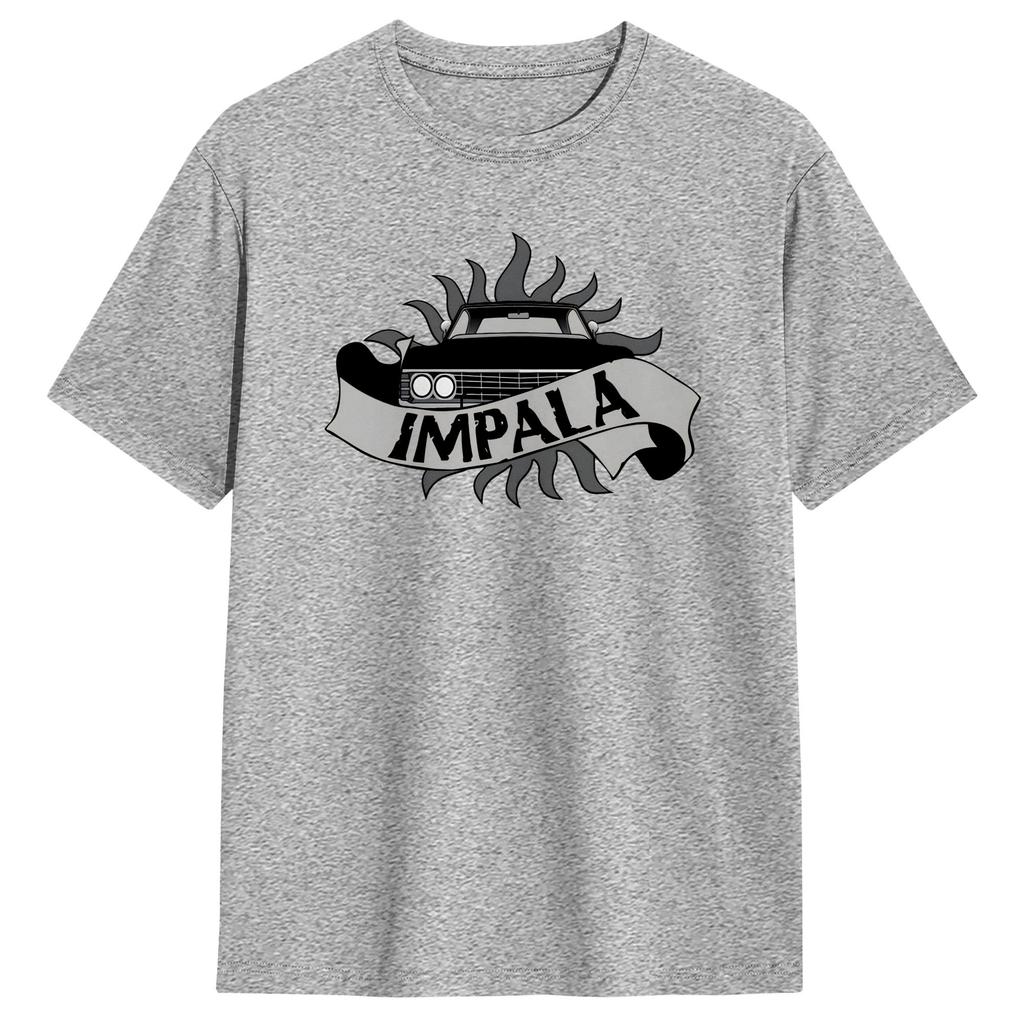Impala Supernatural Tshirts Unisex Awesome Pure Cotton Tee Shirt Crew Neck Short Sleeve T Shirts Plus Size Tops