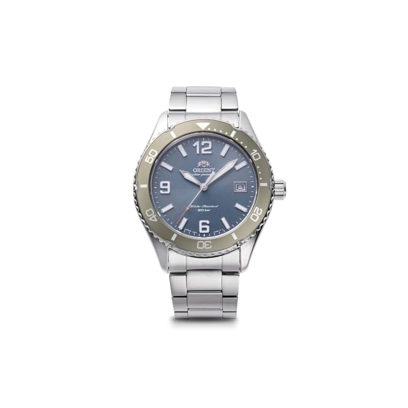 

Orient Watch Mako SOLAR Мужские часы на солнечной батарее, RN-WJ0002L, Нежно-голубые, с гарантией японского производителя