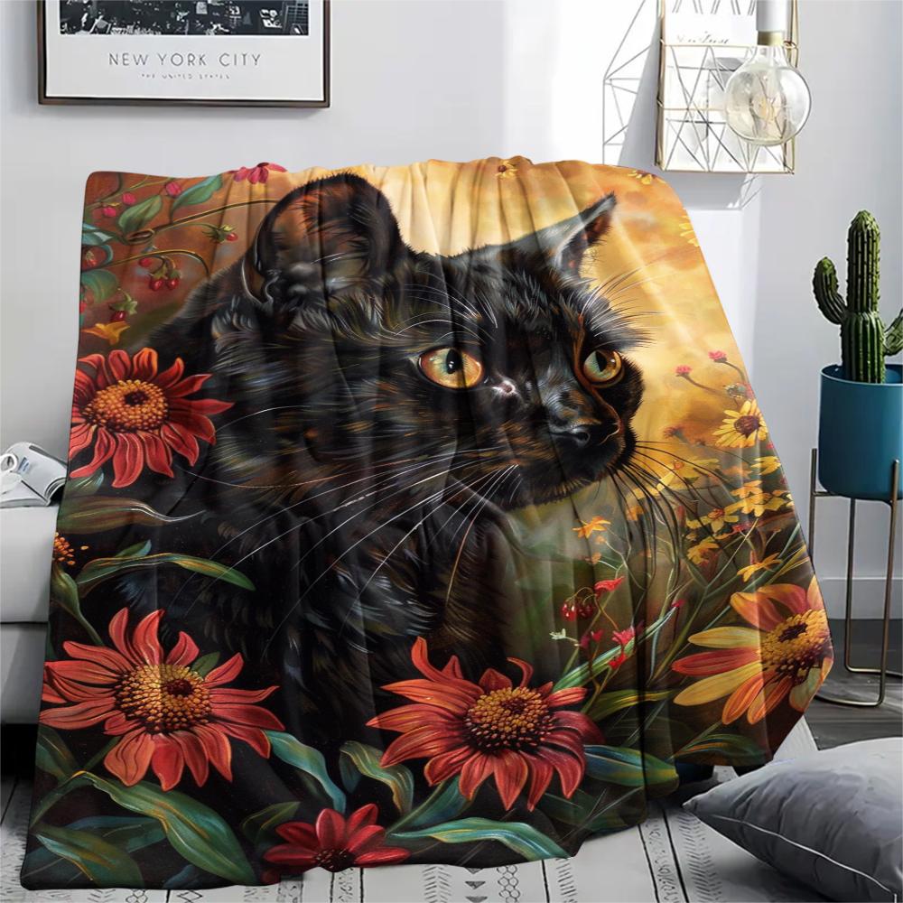 1 Peça Manta de Flanela com Estampa de Desenho Animado, Alta Qualidade Confortável para Todas as Estações, Decoração de Casa, Calor e Conforto, Perfeita para Presente de Natal Aniversário