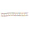 Natural Wooden Bird Ladder Climbing Toy for Small To Medium Birds Parrot Perch Hanging Ladder with Metal Hooks Durable Safe Material