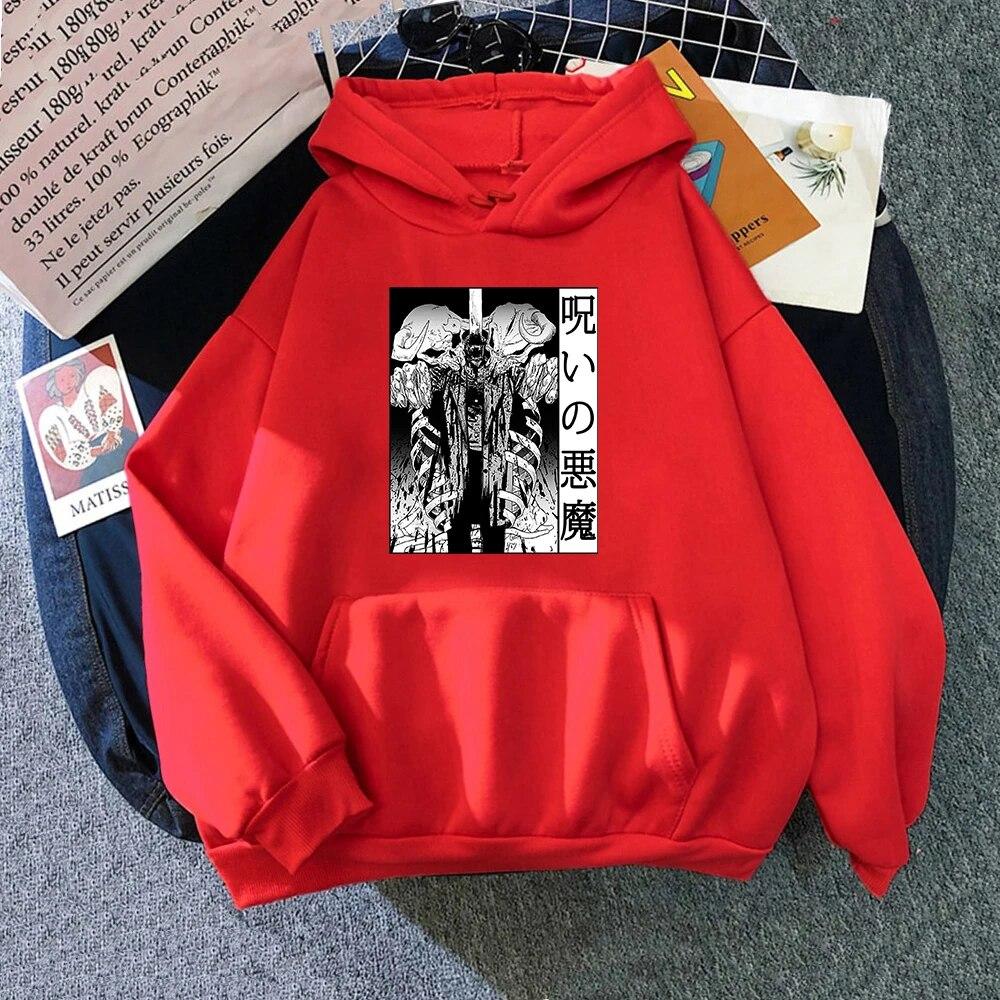 Felpe con cappuccio unisex Anime Chainsaw Felpa unisexga Diavolo della Maledizione Inverno 2022 Felpa unisex/da donna girocollo Primavera/Autunno Felpa con grafica Sudaderas