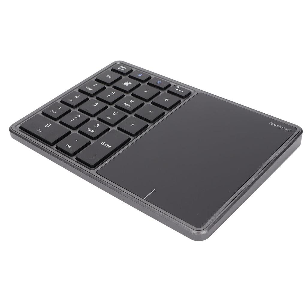 Wireless Numeric Keypad 2.4G Ergonomic 7.5 Degree Angle 10m Receiving Type C Port 22 Keys Number Keypad with Toucad