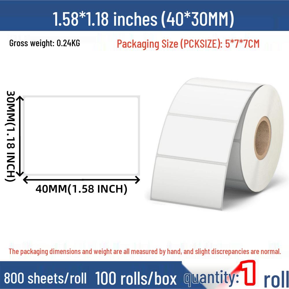 Chuangda 100x150mm Waterproof Thermal Label Paper - Blank, Self-Adhesive