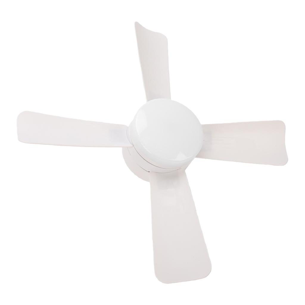 LED Socket Ceiling Fan Light Dimmable Ceiling Fan with Remote Control E27 Base for Living Room White