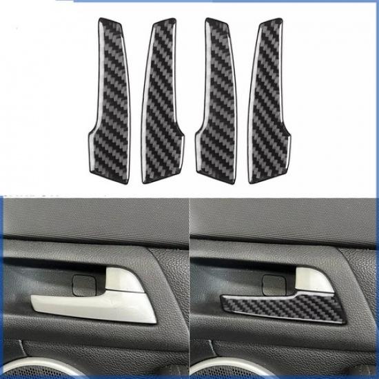 4Pcs Real Carbon Fiber Interior Door Handle Cover Trim For Pontiac G8 2008-2009