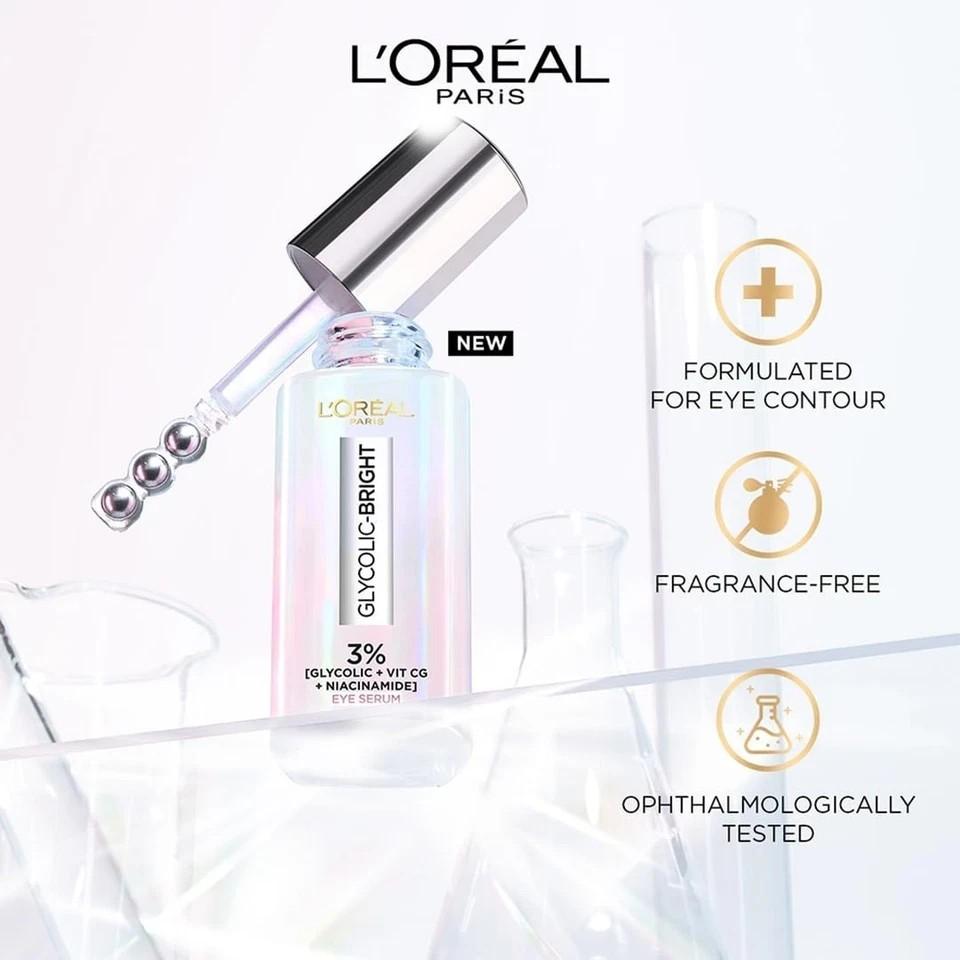 L’Oréal Paris Bright Dark Circle Oogserum 3% GLYCOLZUUR + VIT C + NIACINAMIDE - 20ml