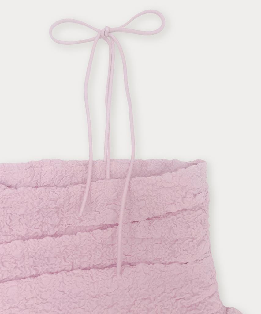 Sseomweeobeoteo Rony Shirring Mini Dress - Pink