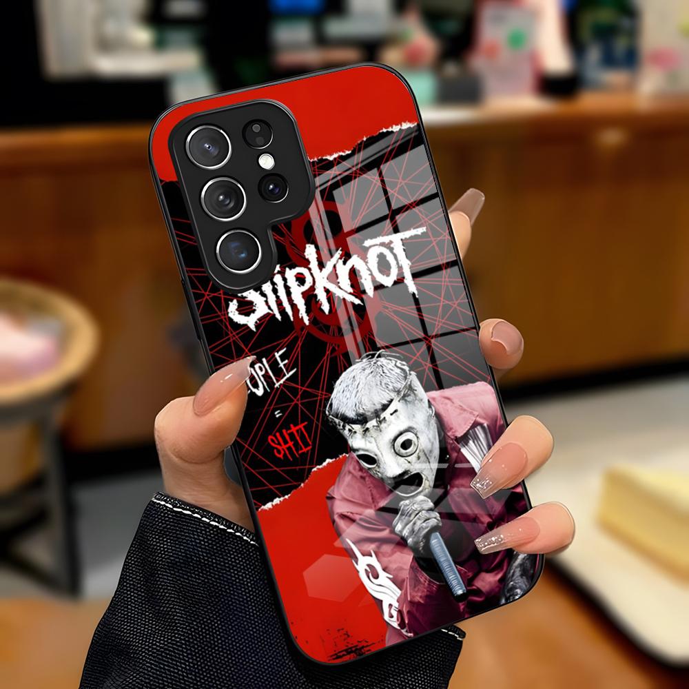 

Slipknot-Rock Phone Case For Samsung S26 S25 Plus S20 S20 Plus S22 Ultra S23 FE S21 Plus S21 Ultra Glass Cover Samsung S23 FE