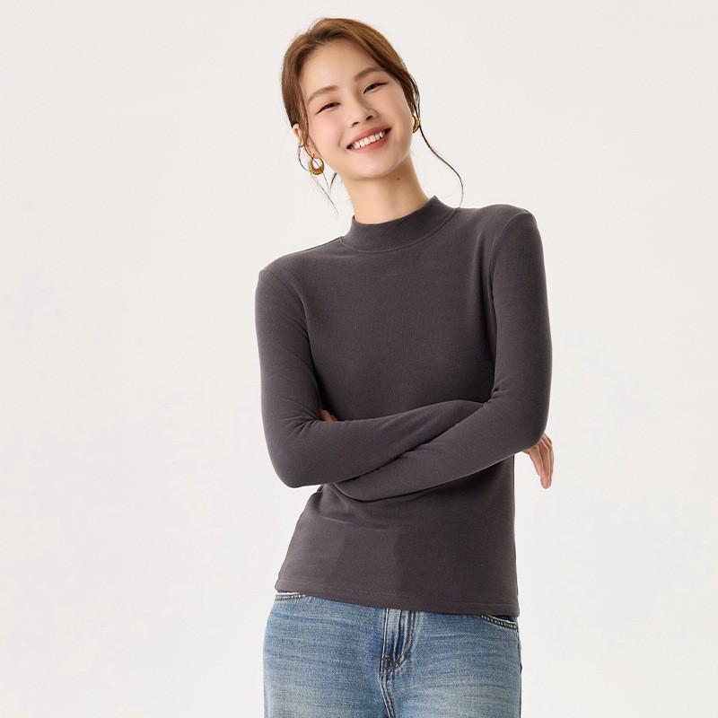Womens Warm Half Turtleneck Thermal Base Layer Top Soft Stretch Long Sleeve Winter Tee
