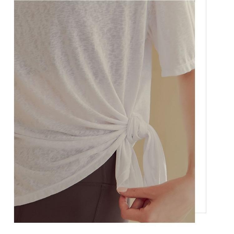 Loose Fit Breathable Running Top Lightweight Yoga Tee Slimming Workout Shirt for Women