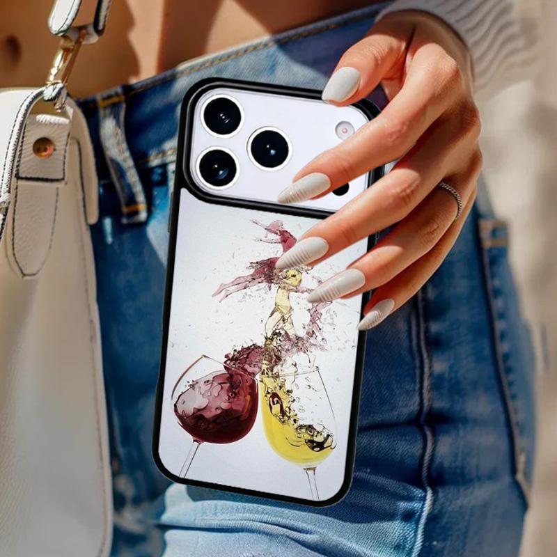 Drink Beer Red Wine Phone Case For iPhone 17 Air 14 15 13 12 Max Cover For Apple 14 15 16 16e 11 Pro Max Plus