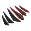 6 stücke Frontschürze Lip Fin Splitter Canard Aufkleber Schwarz Carbon Faser Stil Auto Styling Universal